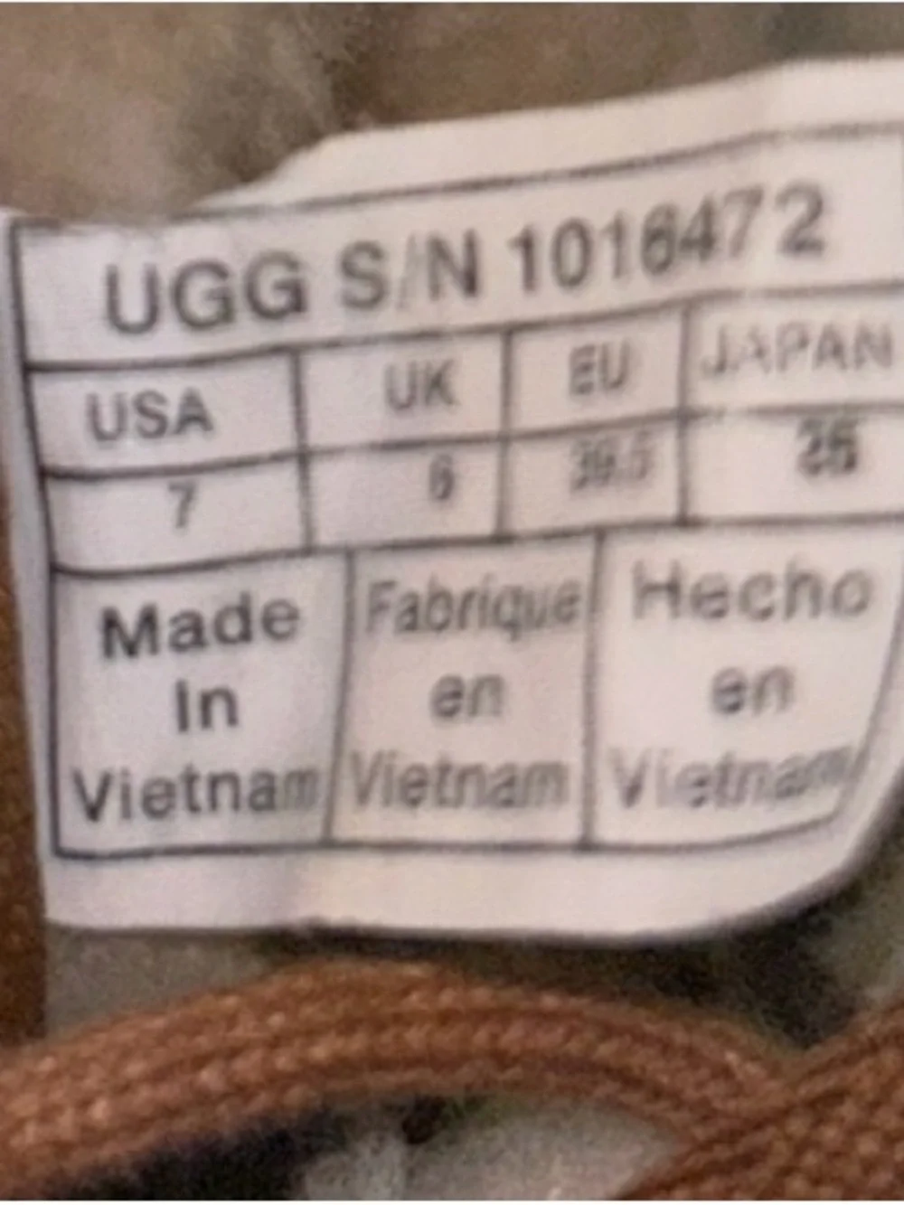UGG chestnut suede